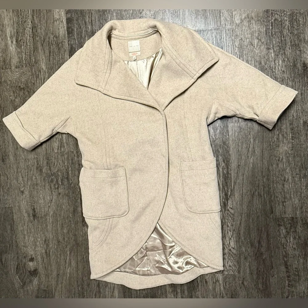 EUC Limited WRAP Tulip WOOL Coat 3/4 SLEEVE Dolman - Picture 12 of 14